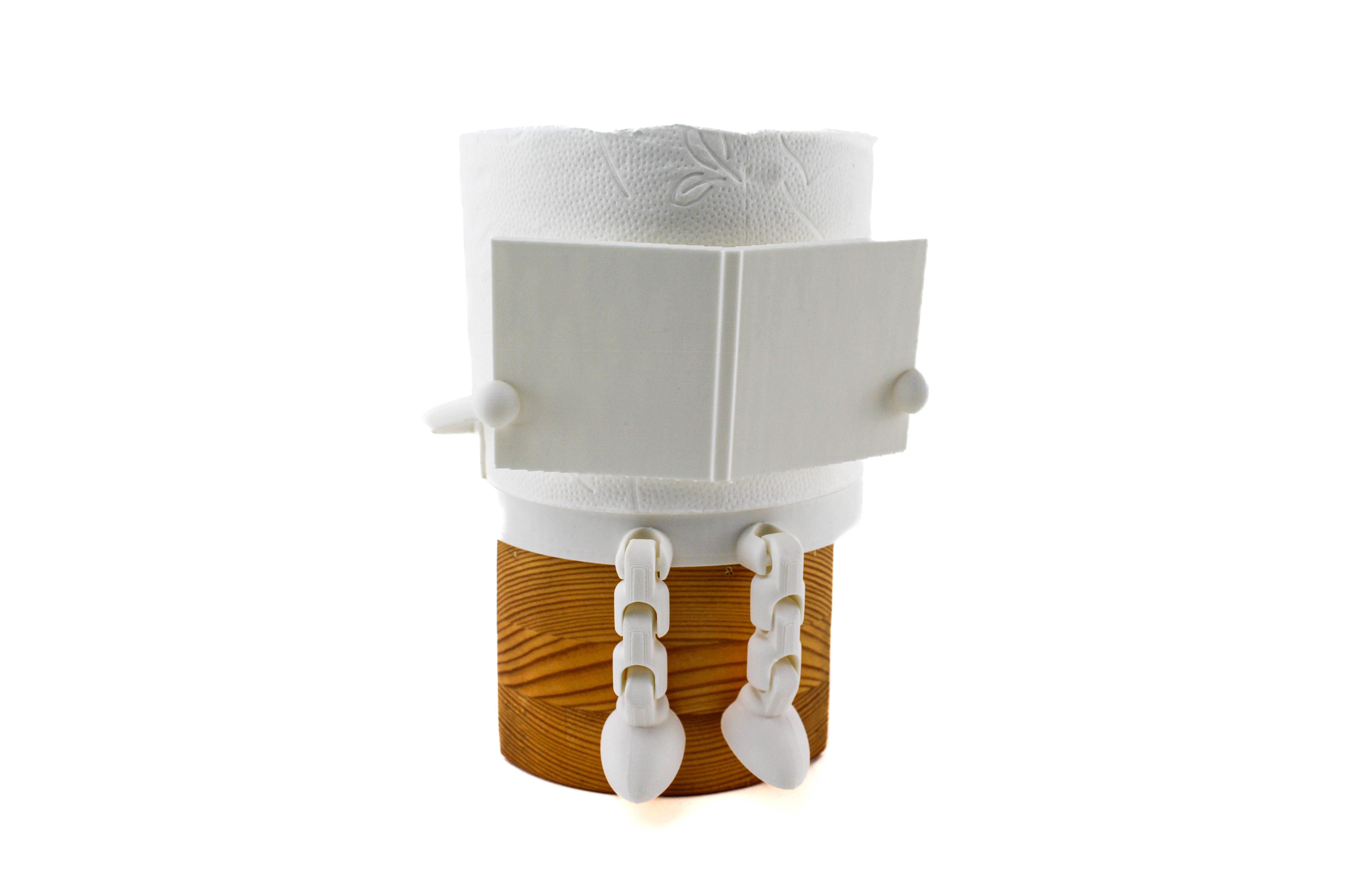 Toiletrol Houder met Pootjes – Speels & Uniek